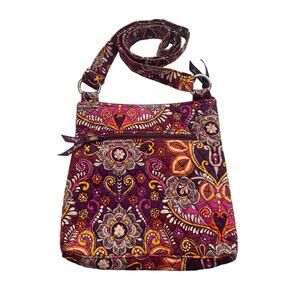 Vera Bradley Safari Sunset Hipster purple pink shoulder bag adjustable strap